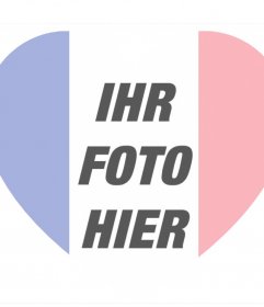 Frankreich Herz-förmige Flagge auf Ihr Foto als Filter ...