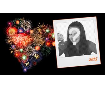 silvester-fotorahmen 2025 mit polaroid