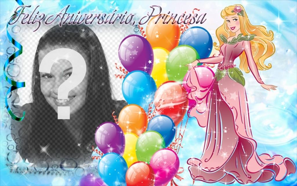 Fotomontage zu erstellen Sie eine Postkarte an den Geburtstag der Prinzessin des Hauses zu gratulieren. ..