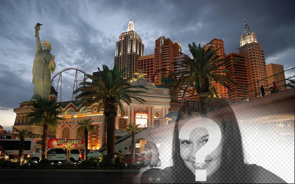 Fotomontage, um eine Collage mit New York in Las Vegas. ..