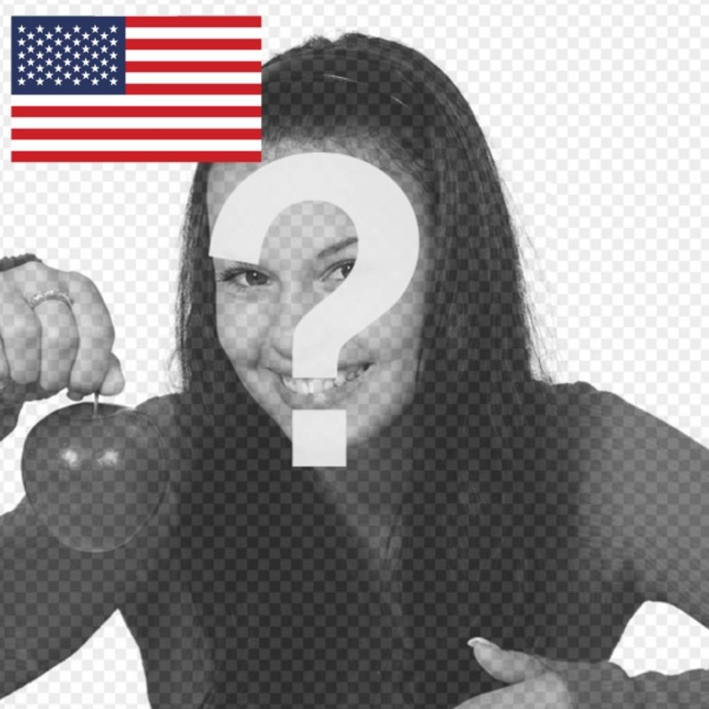 Fotomontage mit der Flagge der Vereinigten Staaten auf Ihrem Twitter-Profil Bild oder anderen sozialen Netzwerken..