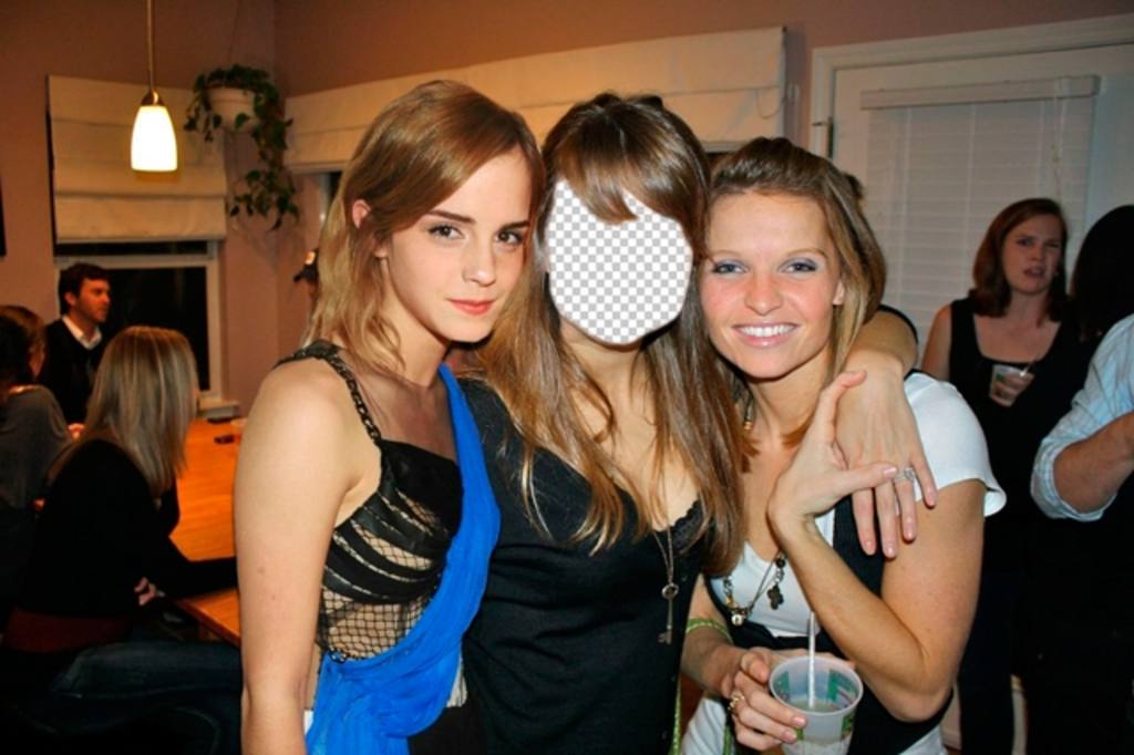 Erstelle eine Fotomontage mit Emma Watson. ..