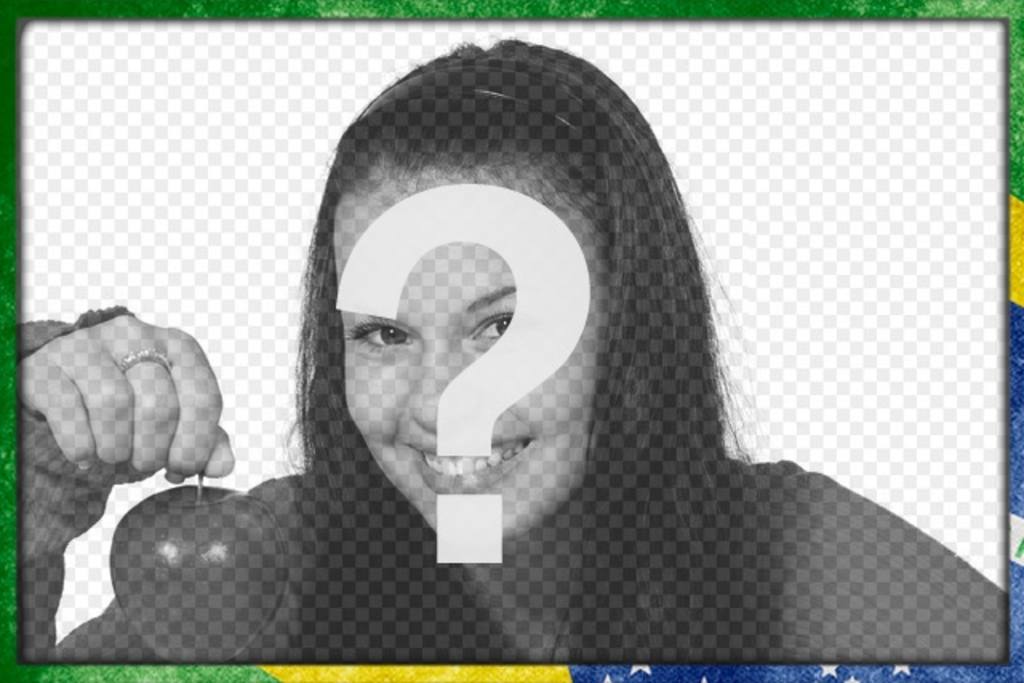 Bilderrahmen mit Brasilien-Flagge mit einem Grunge-Stil, um Ihre Fotos zu personalisieren und fügen Sie Text..