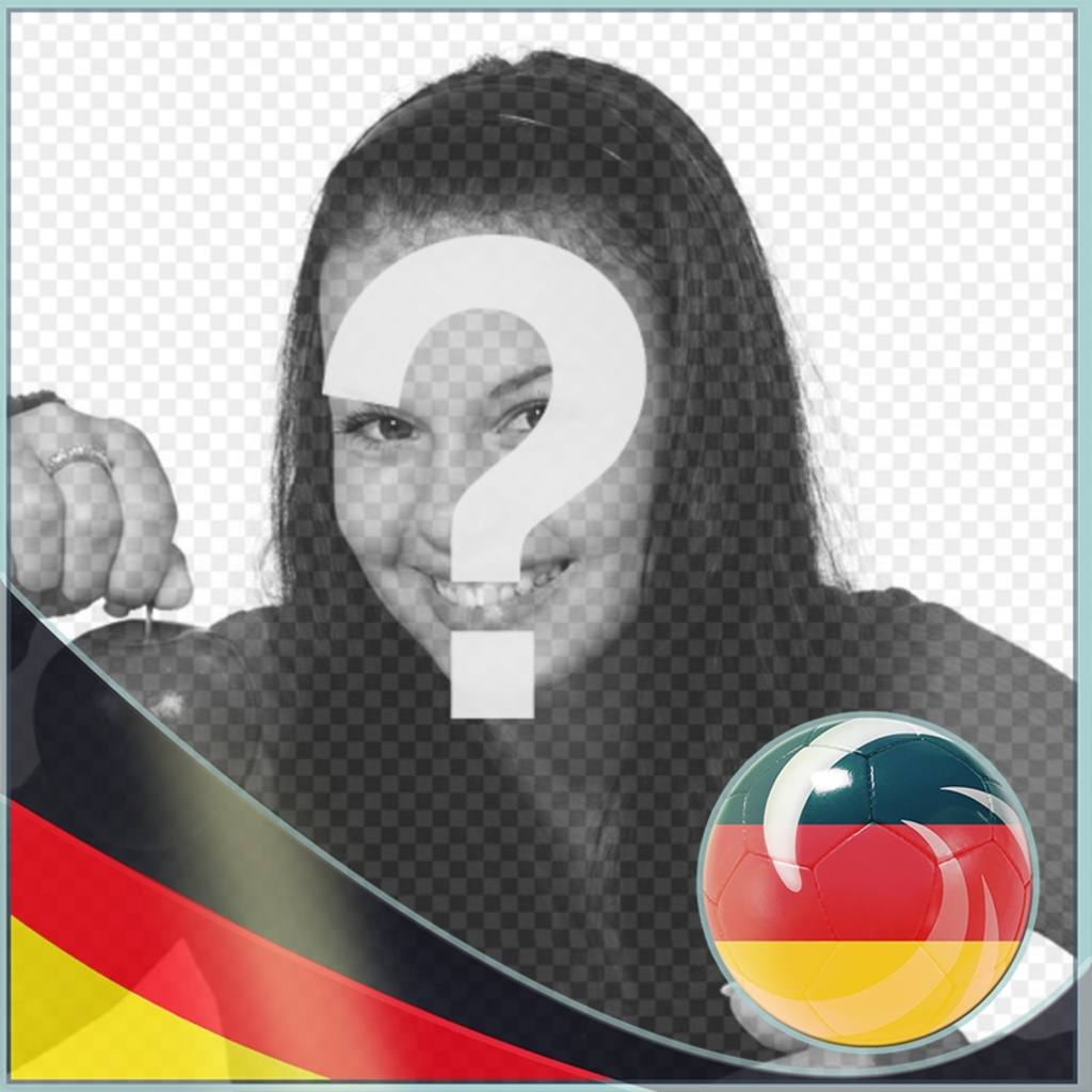 Fotorahmen mit der Flagge von Deutschland nach in Ihren Fotos setzen. ..