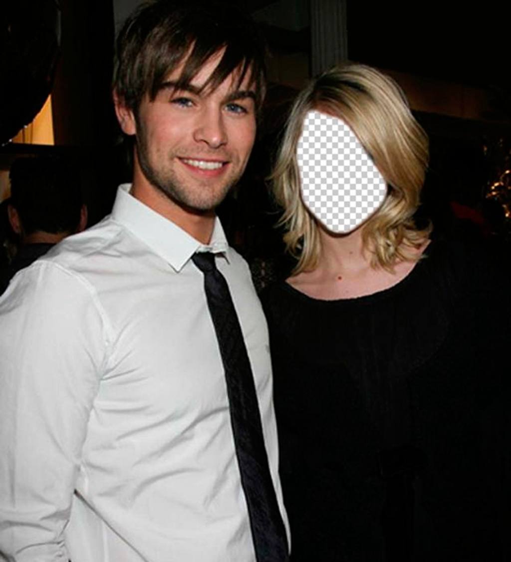 Fotomontage mit Chace Crawford Ihr Gesicht auf das Mädchen zu setzen neben ihm Ihr Gesicht auf den Körper der Schauspielerin Taylor Momsen ..