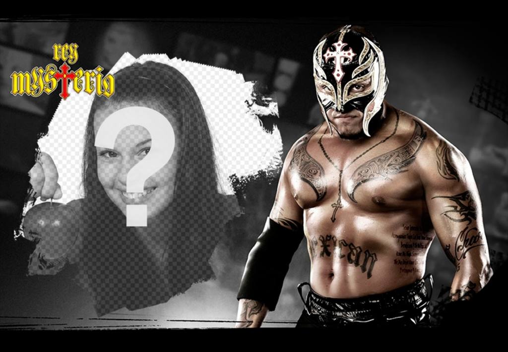 Fotomontage mit Rey Mysterio ..