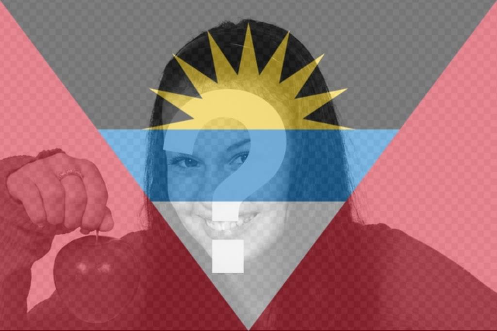 Flagge von Antigua und Barbuda, um das Foto in sozialen Netzwerken..
