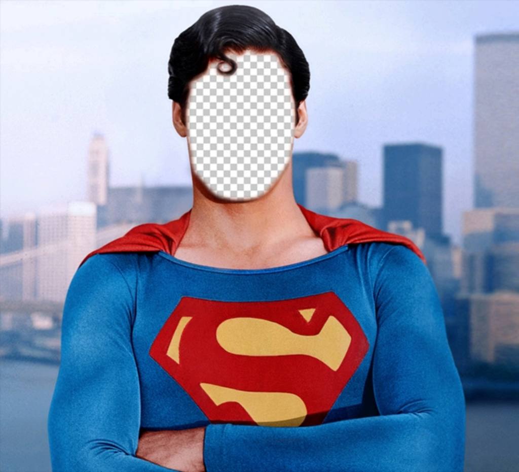 Fotomontage zu werden Superman mit dem Foto, das Sie dieses Online-Effekt mit jedem Bild ..