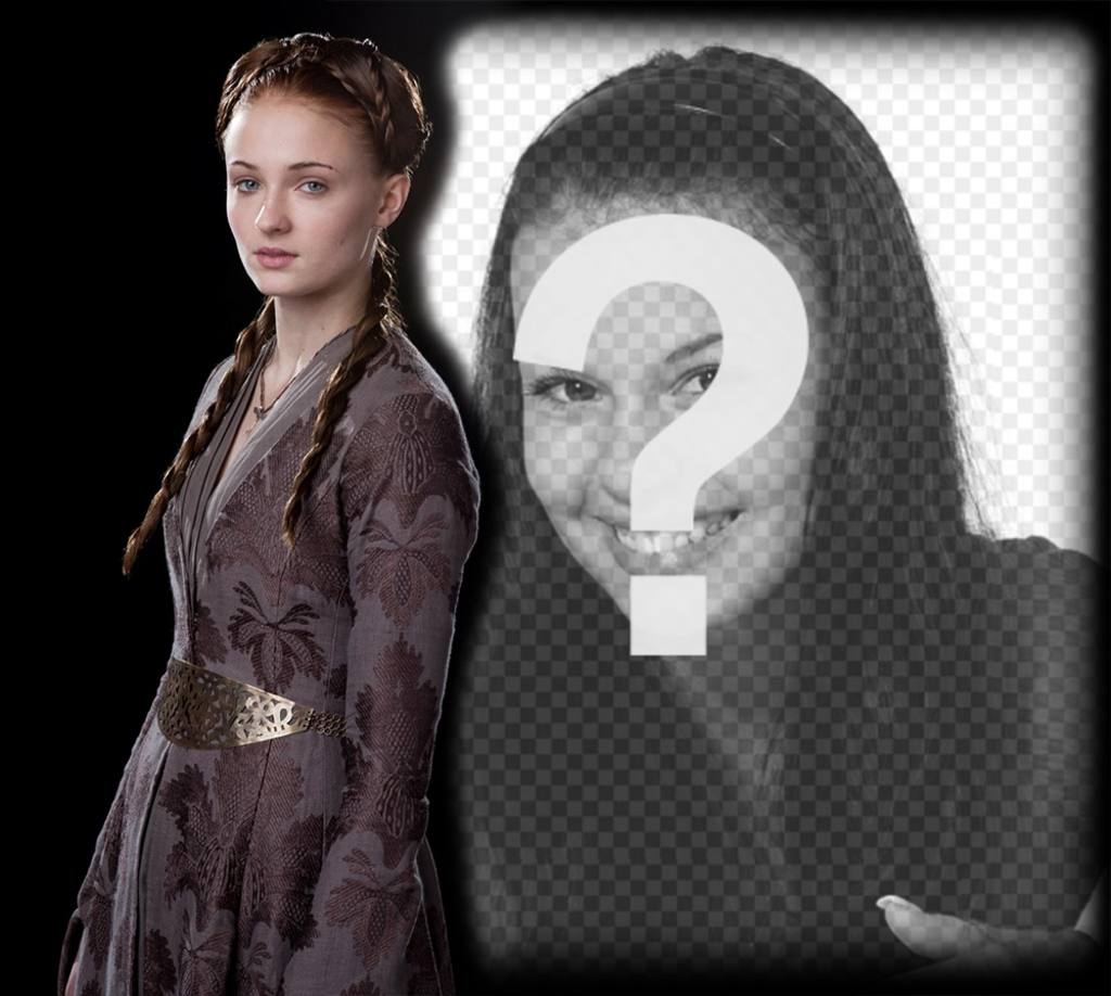 Editierbare Fotoeffekt Ihr Foto setzen neben Sansa Stark ..