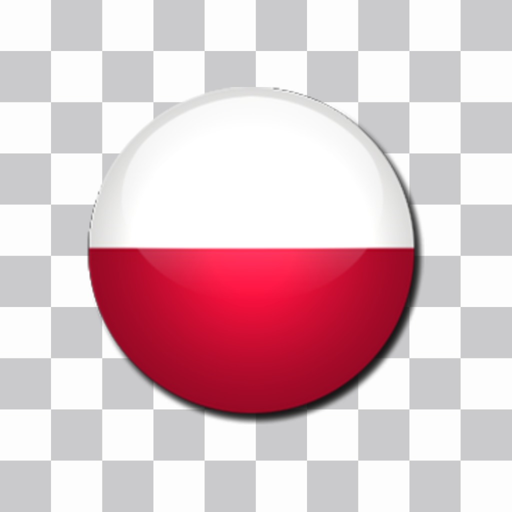 Polen-Flagge in kreisförmigen in Ihren Bildern ..