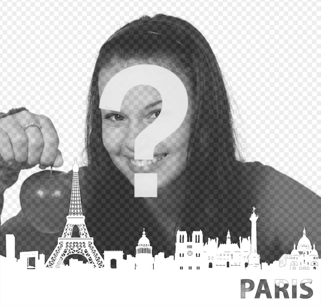 Editierbare Foto-Effekt für Ihr Foto, um die Silhouette von Paris ..