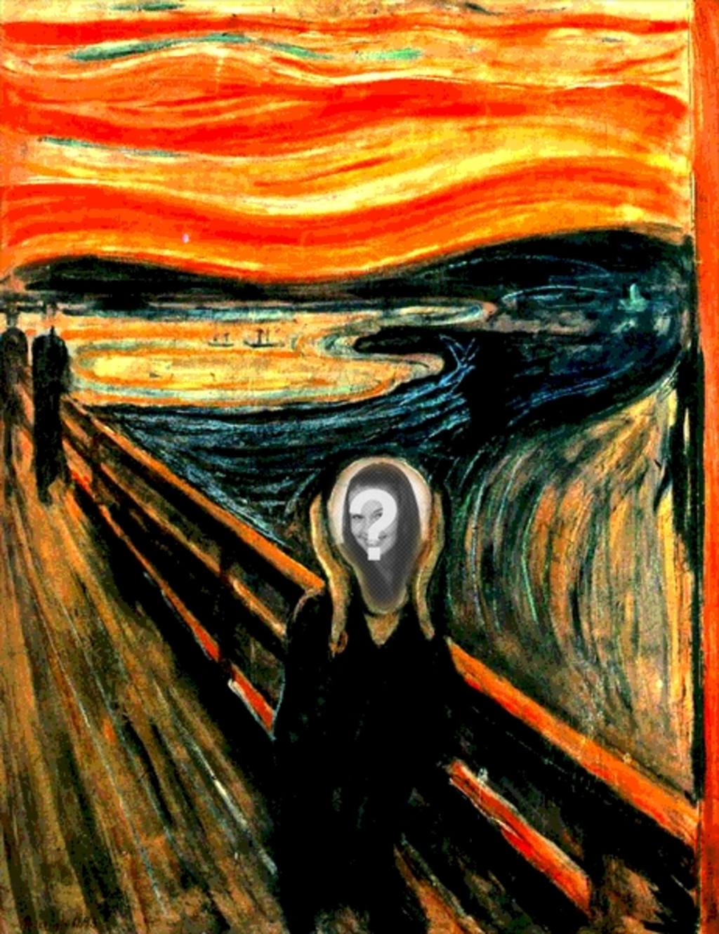 Fotomontage aus dem berühmten Gemälde von Munch..