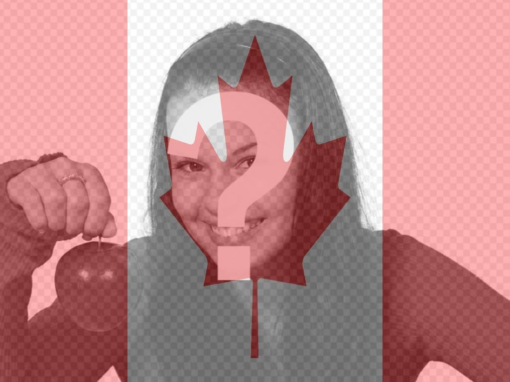 Fotomontage, um die kanadische Flagge auf deinem Profilbild zu platzieren...
